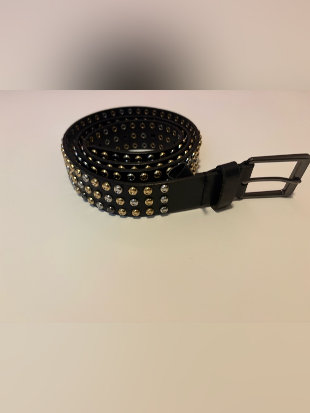 Cabi Black Studded Belt with Gold & Silver Accents - Picture 2 of 3